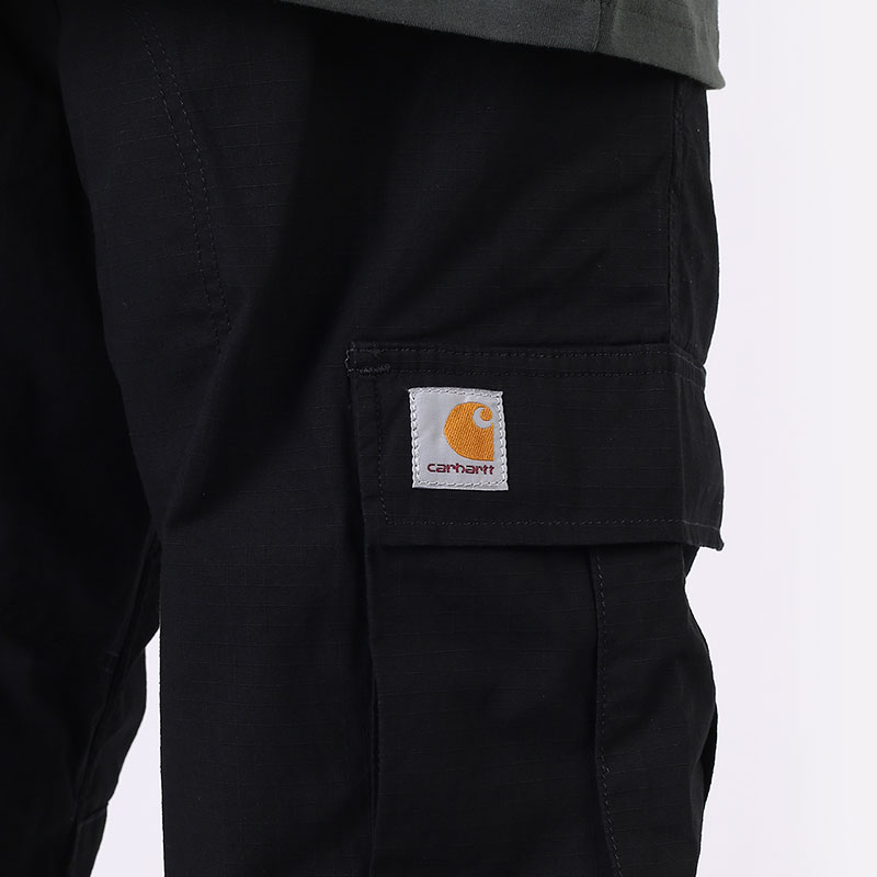 мужские черные брюки Carhartt WIP Regular Cargo Pant I015875-black - цена, описание, фото 8